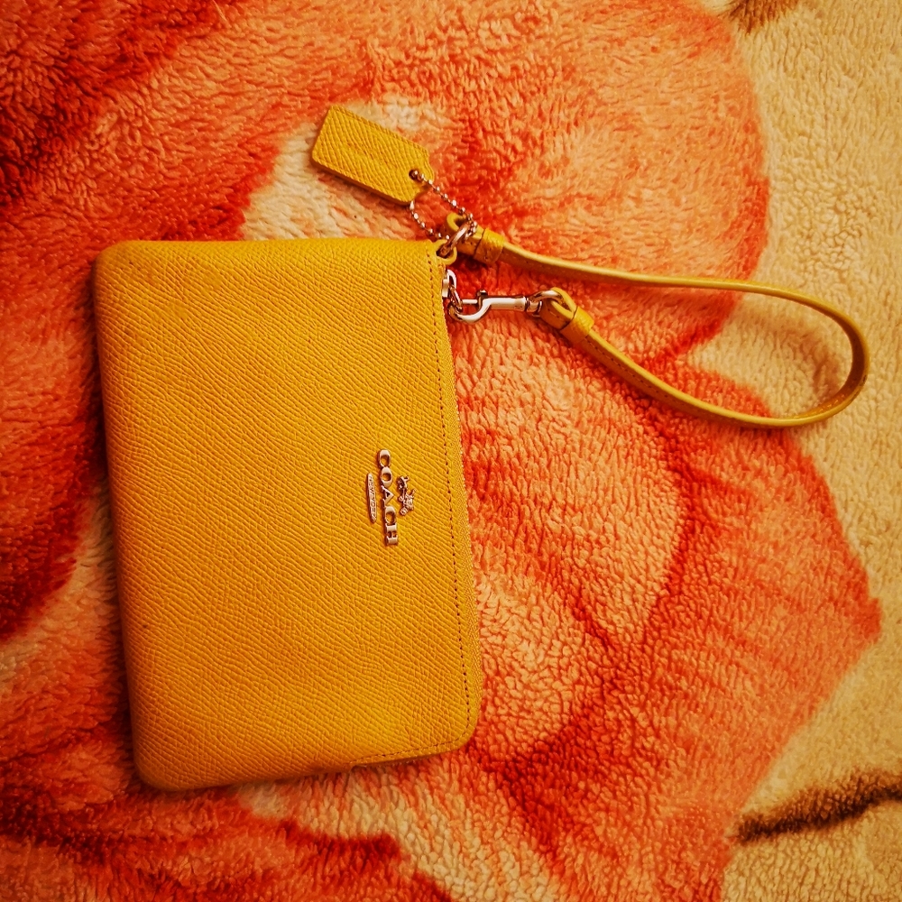 Coach leather wristlet